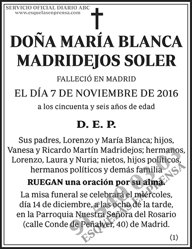 María Blanca Madridejos Soler